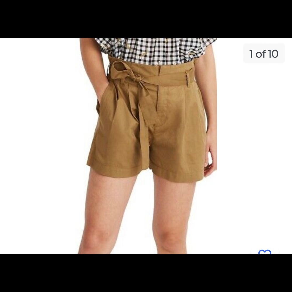 Madewell Paperbag Pleated Shorts
